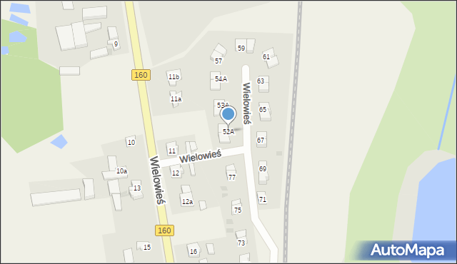 Wielowieś, Wielowieś, 52A, mapa Wielowieś