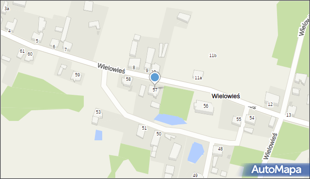 Wielowieś, Wielowieś, 57, mapa Wielowieś