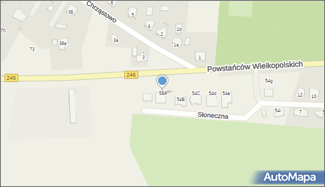 Wielowieś, Wielowieś, 54A, mapa Wielowieś