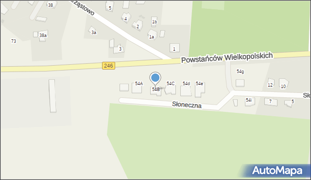 Wielowieś, Wielowieś, 54B, mapa Wielowieś