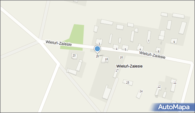 Wieluń-Zalesie, Wieluń-Zalesie, 19, mapa Wieluń-Zalesie