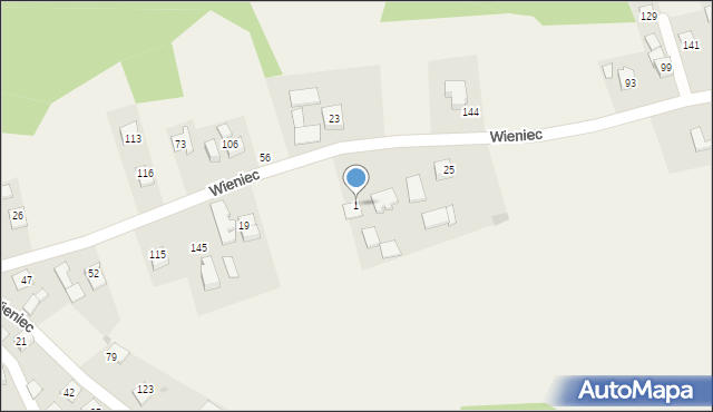 Wieniec, Wieniec, 1, mapa Wieniec