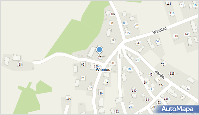 Wieniec, Wieniec, 17, mapa Wieniec