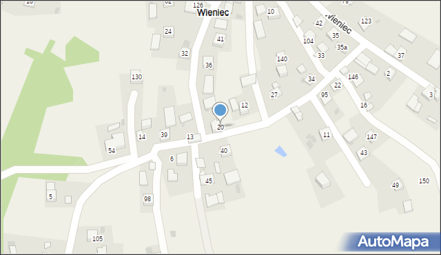 Wieniec, Wieniec, 20, mapa Wieniec