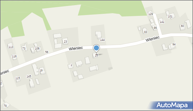 Wieniec, Wieniec, 25, mapa Wieniec