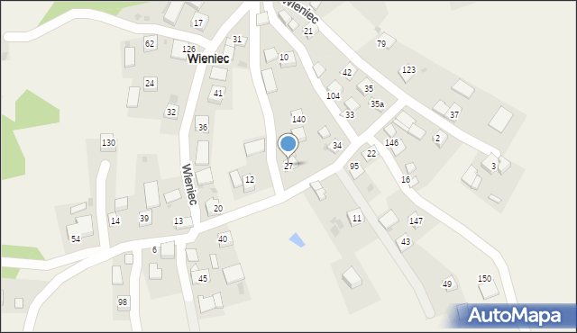 Wieniec, Wieniec, 27, mapa Wieniec