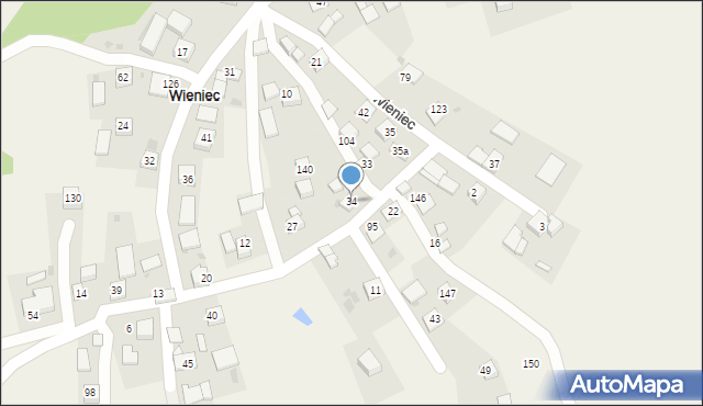 Wieniec, Wieniec, 34, mapa Wieniec