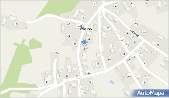 Wieniec, Wieniec, 36, mapa Wieniec