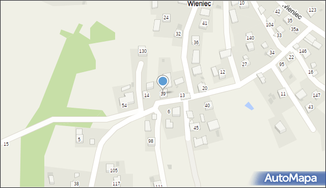 Wieniec, Wieniec, 39, mapa Wieniec