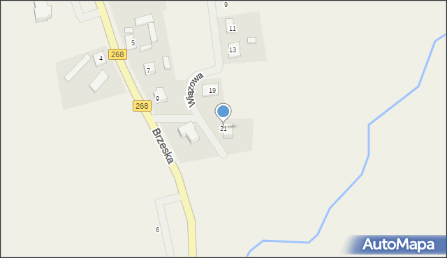 Wieniec, Wiązowa, 21, mapa Wieniec