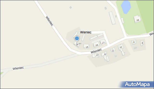 Wieniec, Wieniec, 14, mapa Wieniec