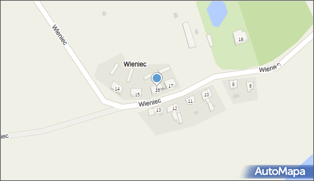 Wieniec, Wieniec, 16, mapa Wieniec