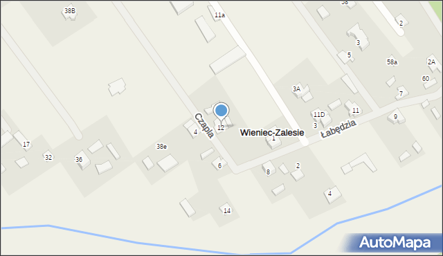 Wieniec-Zalesie, Wieniec-Zalesie, 12, mapa Wieniec-Zalesie