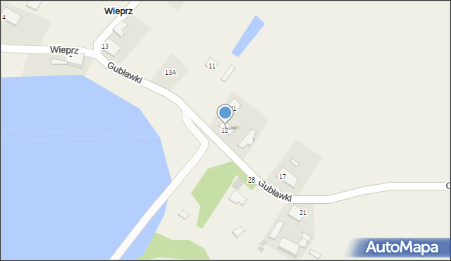 Wieprz, Wieprz, 12, mapa Wieprz