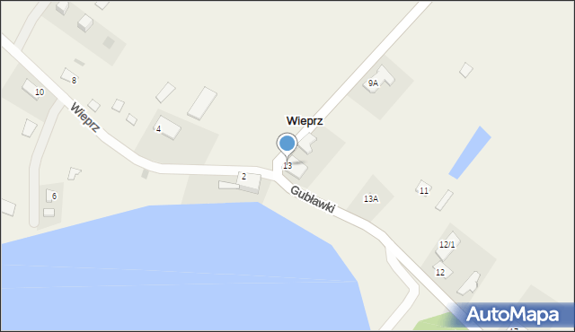 Wieprz, Wieprz, 13, mapa Wieprz