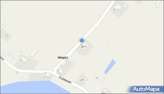 Wieprz, Wieprz, 9A, mapa Wieprz