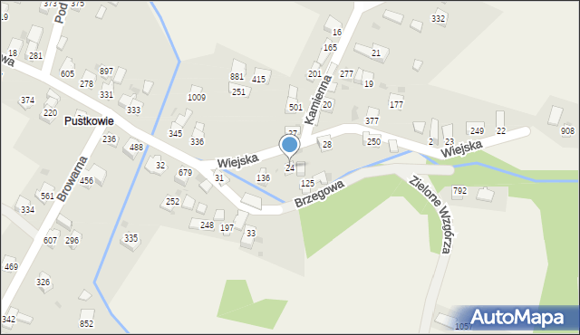 Wieprz, Wiejska, 24, mapa Wieprz