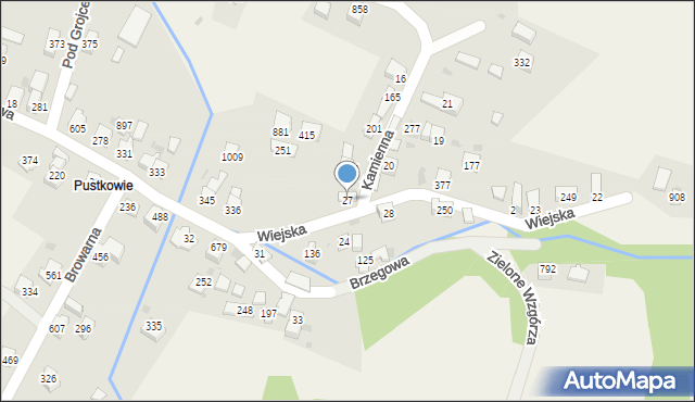 Wieprz, Wiejska, 27, mapa Wieprz