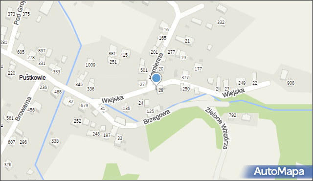 Wieprz, Wiejska, 28a, mapa Wieprz