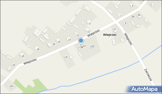 Wieprzec, Wieprzec, 13a, mapa Wieprzec