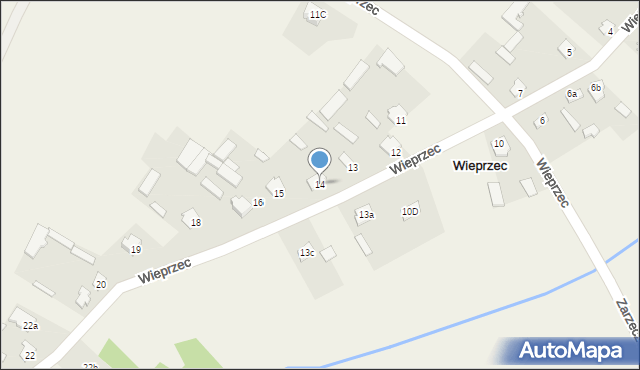 Wieprzec, Wieprzec, 14, mapa Wieprzec