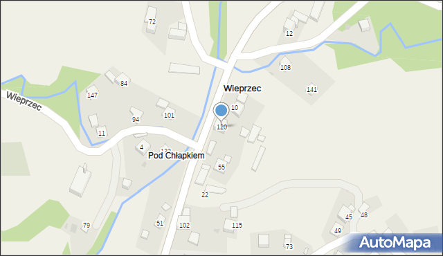 Wieprzec, Wieprzec, 120, mapa Wieprzec