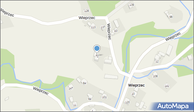 Wieprzec, Wieprzec, 72, mapa Wieprzec