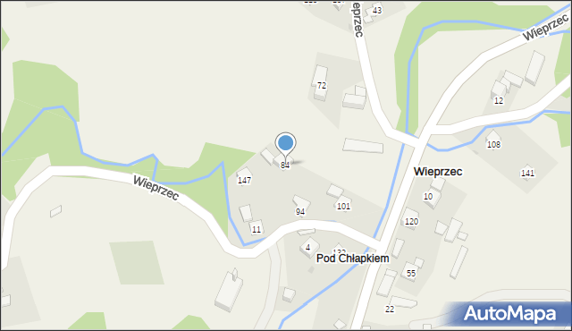 Wieprzec, Wieprzec, 84, mapa Wieprzec