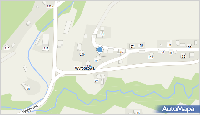 Wieprzec, Wieprzec, 92a, mapa Wieprzec