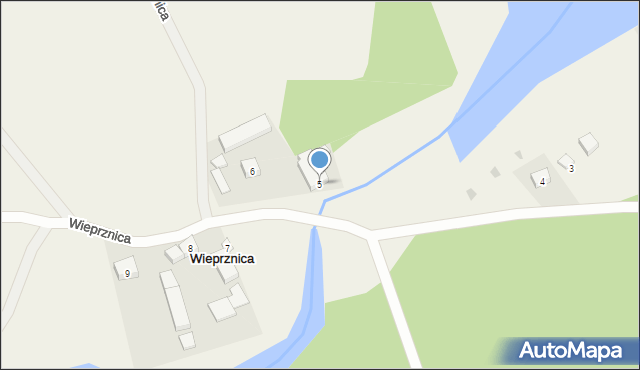 Wieprznica, Wieprznica, 5, mapa Wieprznica