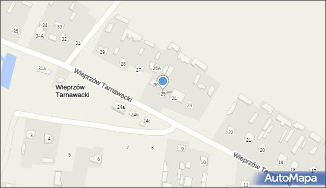 Wieprzów Tarnawacki, Wieprzów Tarnawacki, 25, mapa Wieprzów Tarnawacki