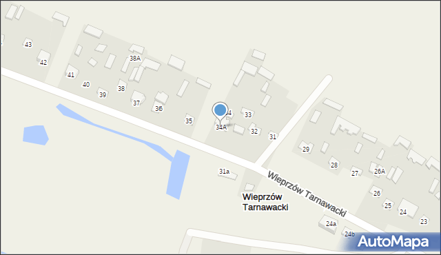 Wieprzów Tarnawacki, Wieprzów Tarnawacki, 34A, mapa Wieprzów Tarnawacki