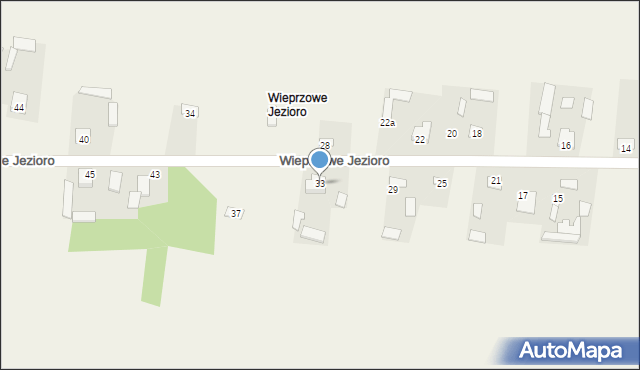 Wieprzowe Jezioro, Wieprzowe Jezioro, 33, mapa Wieprzowe Jezioro