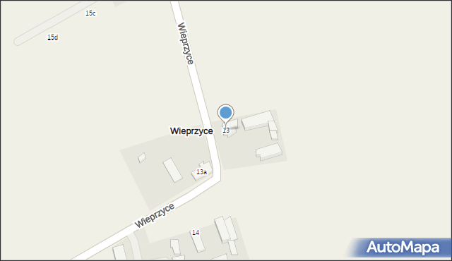 Wieprzyce, Wieprzyce, 13, mapa Wieprzyce