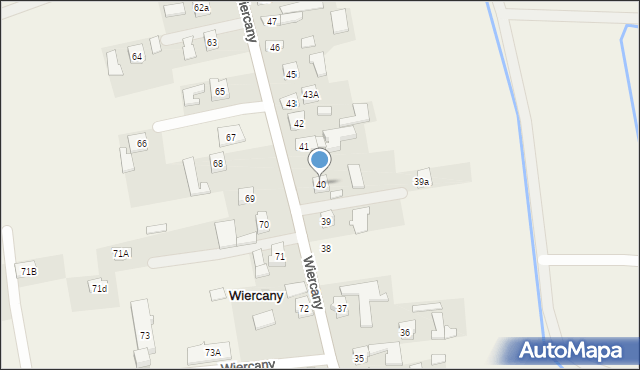 Wiercany, Wiercany, 40, mapa Wiercany