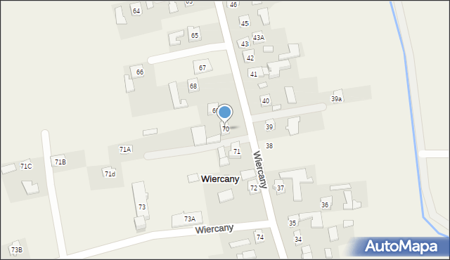 Wiercany, Wiercany, 70, mapa Wiercany