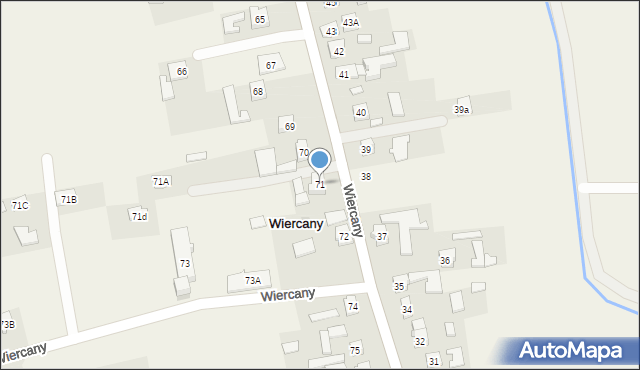 Wiercany, Wiercany, 71, mapa Wiercany