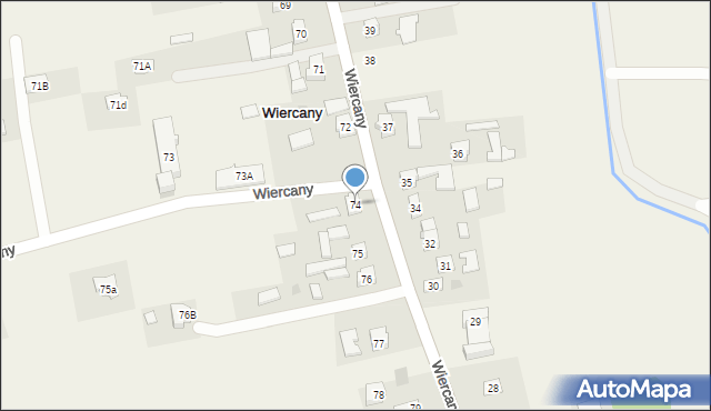 Wiercany, Wiercany, 74, mapa Wiercany