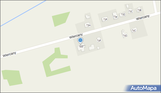 Wiercany, Wiercany, 74G, mapa Wiercany