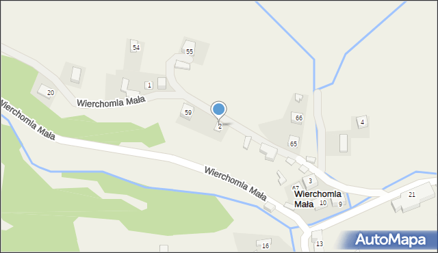 Wierchomla Mała, Wierchomla Mała, 2, mapa Wierchomla Mała