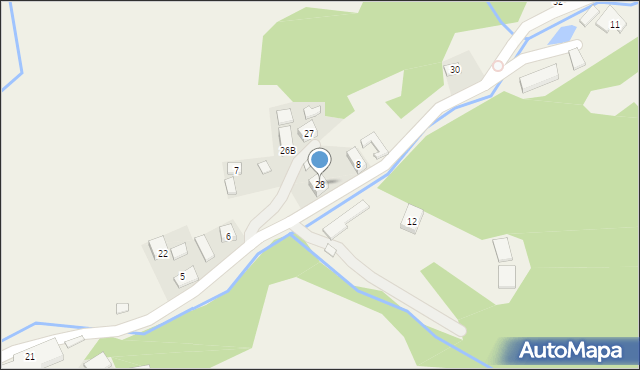 Wierchomla Mała, Wierchomla Mała, 28, mapa Wierchomla Mała