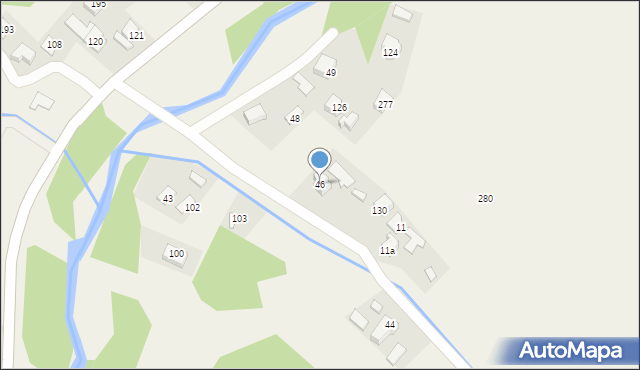 Wierchomla Wielka, Wierchomla Wielka, 46, mapa Wierchomla Wielka