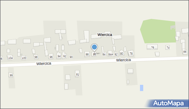 Wiercica, Wiercica, 86, mapa Wiercica