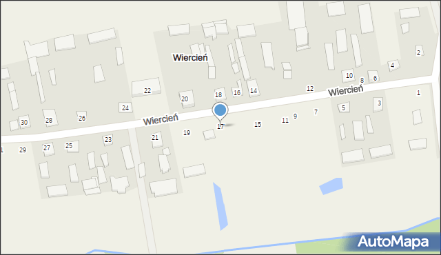 Wiercień, Wiercień, 17, mapa Wiercień