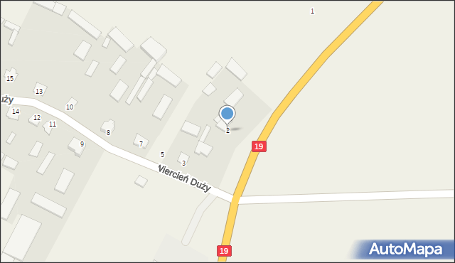 Wiercień Duży, Wiercień Duży, 2, mapa Wiercień Duży