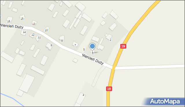 Wiercień Duży, Wiercień Duży, 3, mapa Wiercień Duży