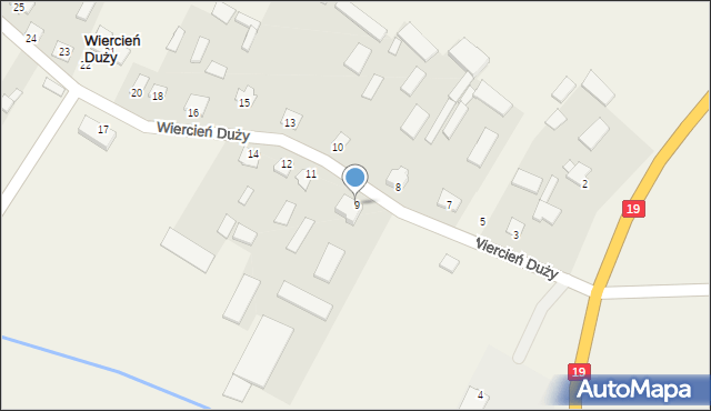 Wiercień Duży, Wiercień Duży, 9, mapa Wiercień Duży
