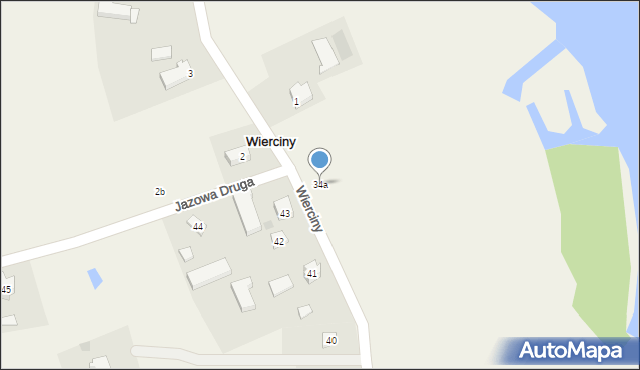 Wierciny, Wierciny, 34a, mapa Wierciny