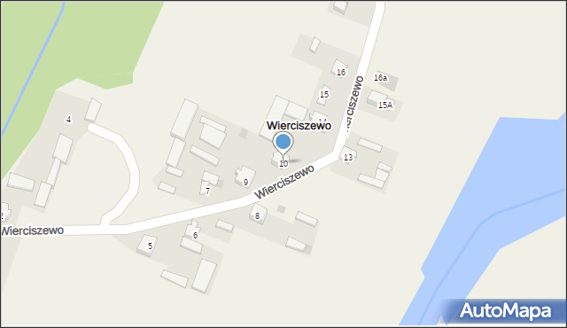 Wierciszewo, Wierciszewo, 10, mapa Wierciszewo