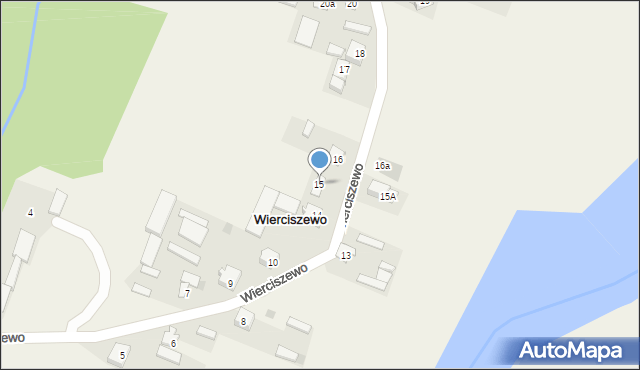 Wierciszewo, Wierciszewo, 15, mapa Wierciszewo